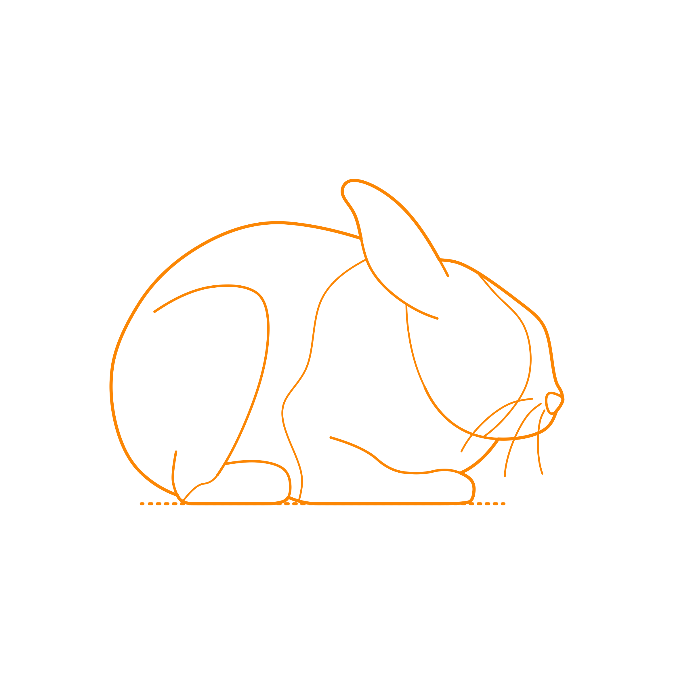 Animals Lagomorphs Dutch Rabbit Contour Svg Vector Free Vectors